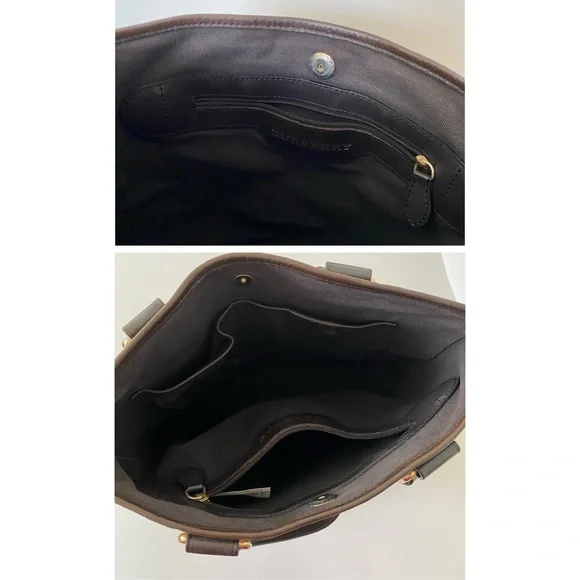 LAST CHANCE SALE!AUTHENTIC Burberry Classic Regent Leather Tote Bag Haymarket - Picture 13 of 16